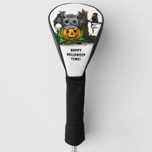zu Halloween , Niedlichem Fleet und Raven gewartet Golf Headcover (Vorderseite)