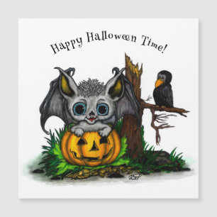 zu Halloween , Niedlichem Fleet und Raven gewartet Magnetkarte