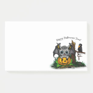 zu Halloween , Niedlichem Fleet und Raven gewartet Post-it Klebezettel