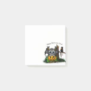 zu Halloween , Niedlichem Fleet und Raven gewartet Post-it Klebezettel