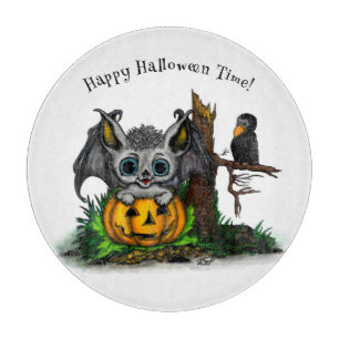 zu Halloween , Niedlichem Fleet und Raven gewartet Schneidebrett