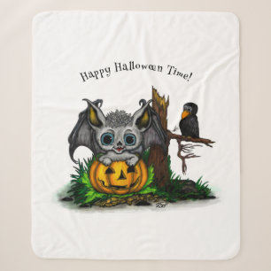 zu Halloween , Niedlichem Fleet und Raven gewartet Sherpadecke