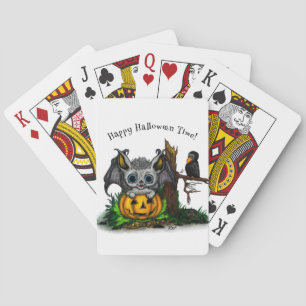 zu Halloween , Niedlichem Fleet und Raven gewartet Spielkarten