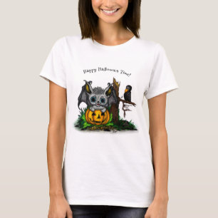 zu Halloween , Niedlichem Fleet und Raven gewartet T-Shirt