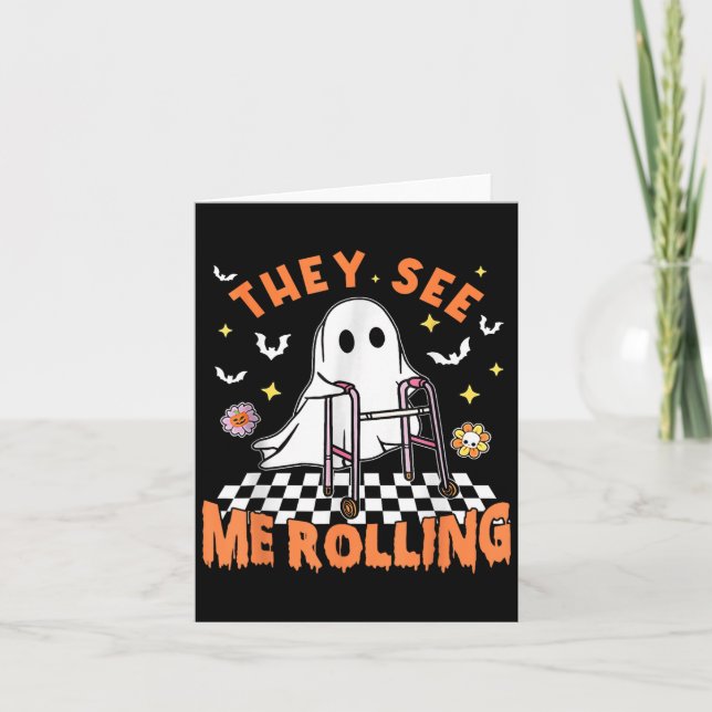 Zu Halloween sehen sie, wie ich die Spo rollte Karte (Vorderseite)