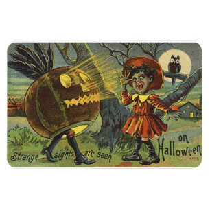 Zu Halloween werden seltsame Blicke Vintag gesehen Magnet