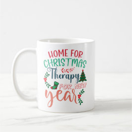 Zu Hause für Weihnachtstherapie Neues Jahr Kaffeetasse