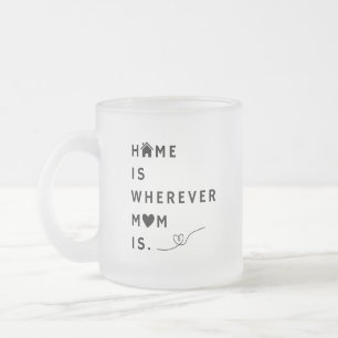 Zu Hause ist da, wo Mama ist – Geschenk für Mama Mattglastasse