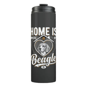 Zu Hause ist da, wo mein Beagle ist_1 Thermosbecher
