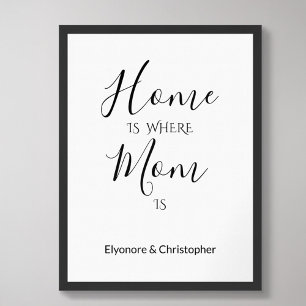 Zu Hause ist dort, wo Mama ist - personalisiertes Poster