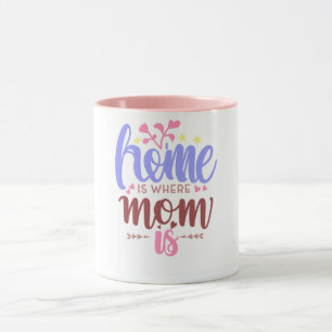 Zu Hause ist dort, wo Mama ist Tasse herzerwärmend