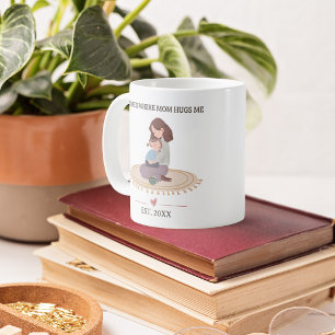 Zu Hause ist dort, wo Mama mich umarmt Personalisi Kaffeetasse