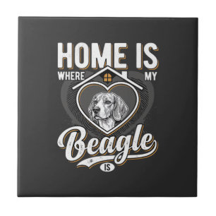 Zu Hause ist dort, wo mein Beagle ist_1 Fliese