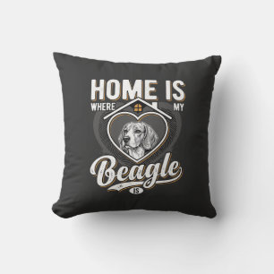 Zu Hause ist dort, wo mein Beagle ist_1 Kissen
