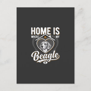 Zu Hause ist dort, wo mein Beagle ist_1 Postkarte