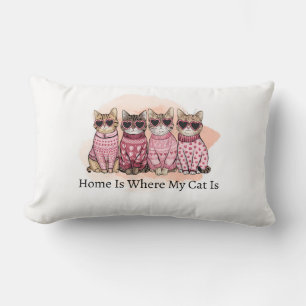 Zu Hause ist dort, wo meine Katze ist  Lendenkissen