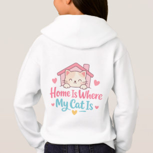 Zu Hause ist dort, wo meine Katze ist - Süße Katze Hoodie