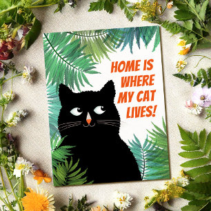 Zu Hause ist dort, wo meine Katze wohnt Umzugsmeld Postkarte