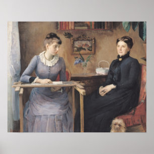 Zu Hause oder Intimität, 1885 Poster