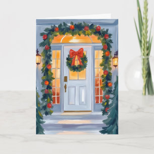 Zu Hause zu Weihnachten Aquarellmalerei