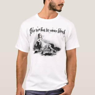 Zu heiß Schwarzes tragen T-Shirt