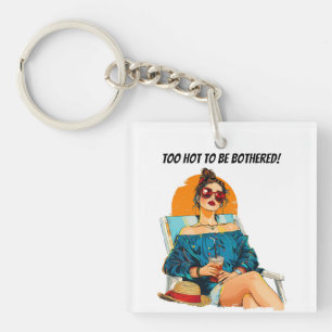 Zu heiß, um sich um das Sommerdesign zu kümmern Schlüsselanhänger