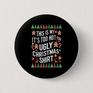 Zu heiße hässliche Weihnachtspullover lustige Männ Button