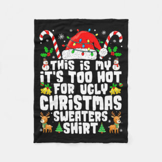 Zu heiße hässliche Weihnachtspullover Lustige Xmas Fleecedecke