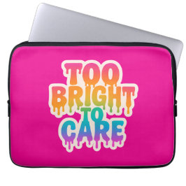 Zu hell zur Pflege - Typografie des Neon-Tropfens  Laptopschutzhülle