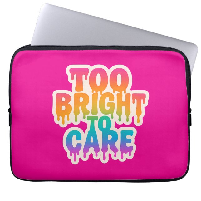 Zu hell zur Pflege - Typografie des Neon-Tropfens  Laptopschutzhülle (Vorderseite)
