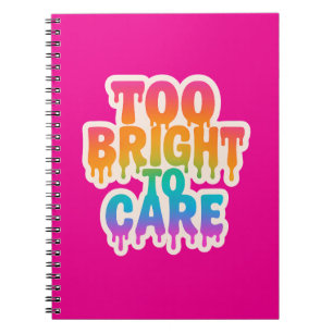 Zu hell zur Pflege - Typografie des Neon-Tropfens Notizblock