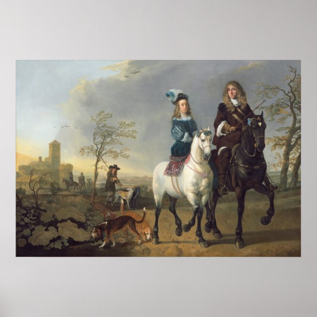 zu Horseback - Aelbert Cuyp Fine Art Poster (Vorne)