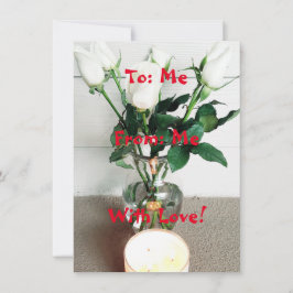 Zu: Ich, von: Ich, mit Liebe! Flache Grußkarte