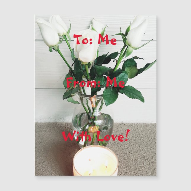 Zu: Ich, von: Ich, mit Liebe! Magnetkarte (Vorderseite)