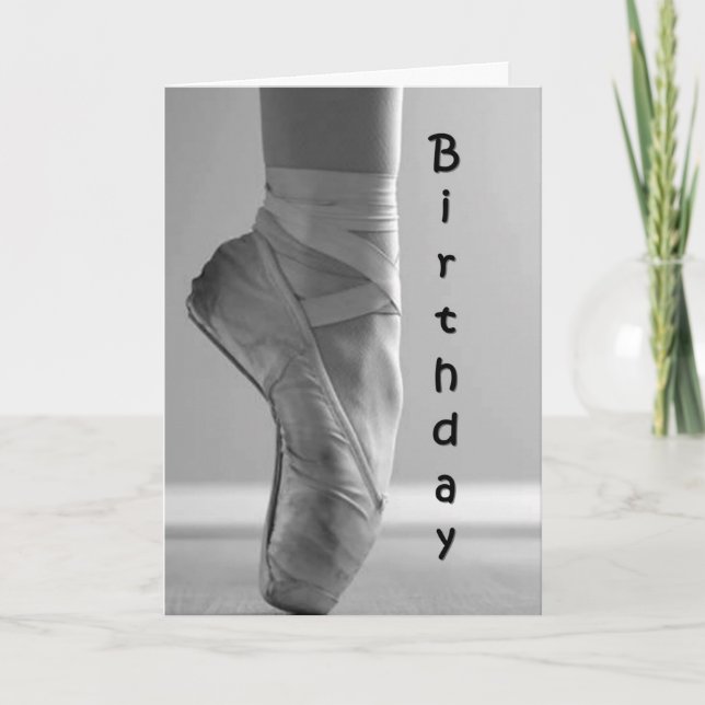 ZU IHRER BALLERINA AM GEBURTSTAG KARTE (Vorderseite)