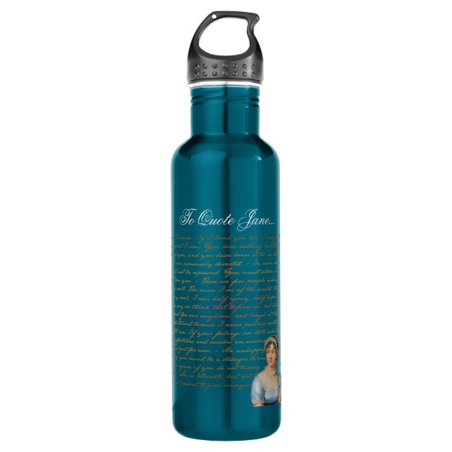 Zu Jane Austen-Stolz und Vorurteil Janeite Trinkflasche (Vorderseite)