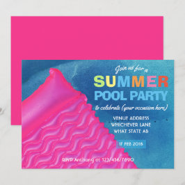 Zu jeder Gelegenheit Sommerpool Party Einladung