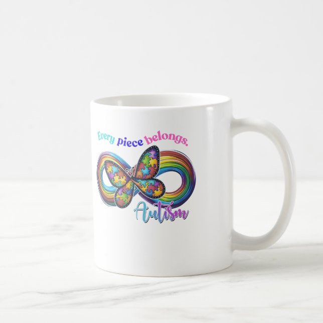 Zu jeder Seite gehören - Autismus Puzzle Tasse (Rechts)