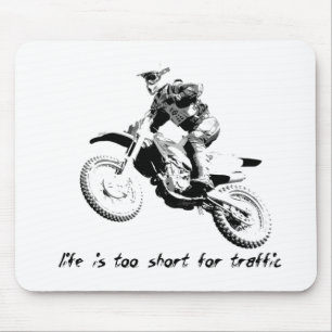 Zu kurz für den Verkehr - Dirt Bike Motocross Mousepad