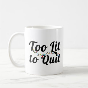 Zu lange, um aufzuhören, Weihnachtsleuchten-Design Kaffeetasse