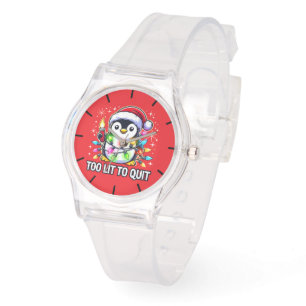 Zu lange, um den Weihnachtspenguin zu beenden Armbanduhr