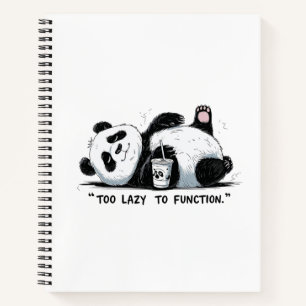 Zu lazy to function - Lazy Panda Notizbuch