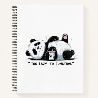 Zu lazy to function - Lazy Panda Notizbuch