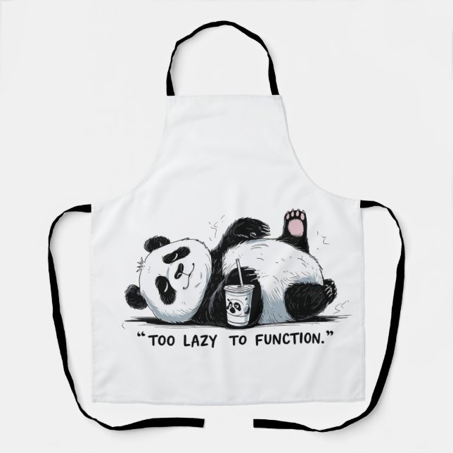 Zu lazy to function - Lazy Panda Schürze (Vorderseite)