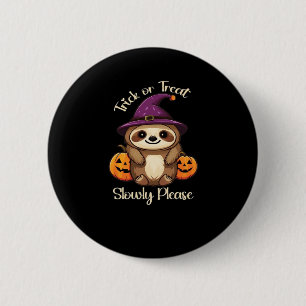 Zu lazy, um Beängstigend Niedliches Halloween Clas Button