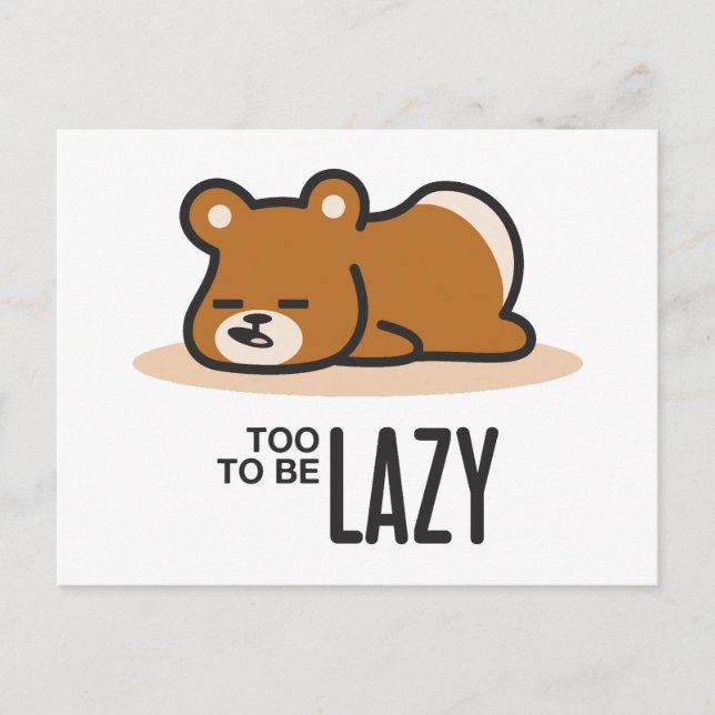 Zu lazy, um lazy zu sein postkarte (Vorderseite)