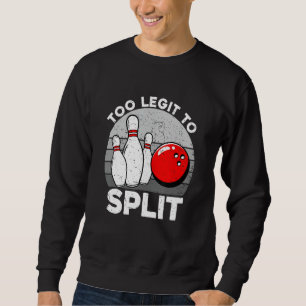 Zu lehnen, um die lustigen Bowling Bowlers zu teil Sweatshirt