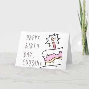 ZU MEINEM "ÄLTEREN COUSIN" AM GEBURTSTAG FEIERTAGSKARTE