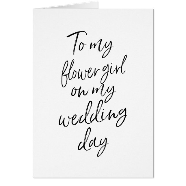 Zu meinem Blumenmädchen auf meinem Hochzeit | (Vorne)