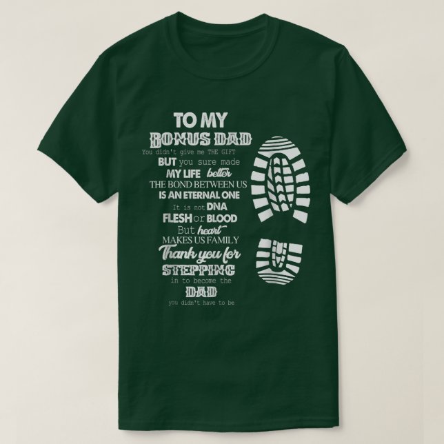 Zu meinem Bonus Vater T-Shirt von StepDaughter Son (Design vorne)